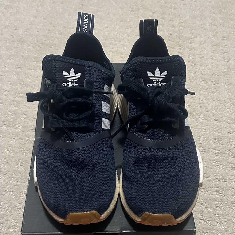adidas Kids Navy and White Athletic Sneakers